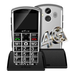 Artfone A400 4G 2,4" Botón SOS Base de carga Doble SIM Negro