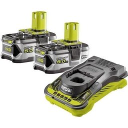 Pack Baterías Ryobi ONE+ 2×18V 5.0Ah LithiumPlus + Cargador Ultrarrápido