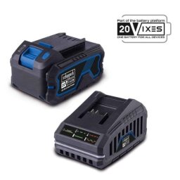 Kit Batería y Cargador Scheppach 20V 4,0Ah Li-ion con Cargador Rápido