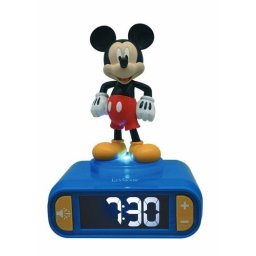 Reloj Despertador Lexibook Mickey Mouse 3D con Luz Nocturna