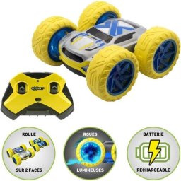 Coche Teledirigido Exost 360 Cross Flash 1:18 Amarillo 360° Volteretas LED