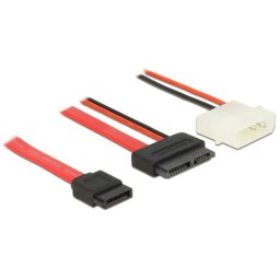 Cable SATA DeLOCK 0,5 m Macho Macho Rojo Negro