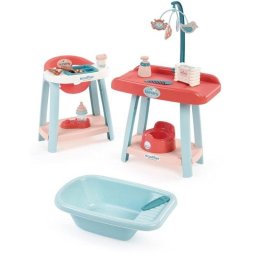 Set de Juego 3 en 1 Ecoiffier para Muñecas 32 cm con Silla Alta, Mesa y Bañera