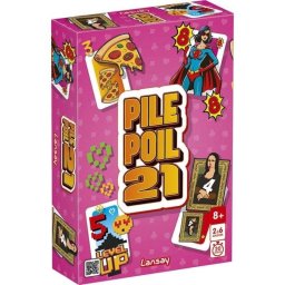 Juego de Cartas Lansay Pile Poil 21 Familiar Rápido 2-4 Jugadores