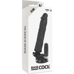 Basecock Realistic Vibrador Control Remoto Negro 21 cm 1 ud