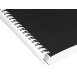 Canutillo q-connect redondo 18 mm plastico blanco capacidad 160 hojas caja de 50 unidades