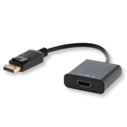 Adaptador DisplayPort a HDMI 0.2m Savio Negro 1080p Macho a Hembra