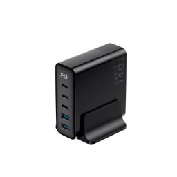 Cargador Havit 6939119068417 140W GaN USB-C Negro 5 Puertos PPS Cable 1 m
