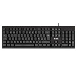 Teclado Nilox USB compacto de membrana layout español ergonómico y ligero