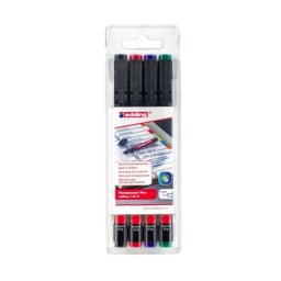 Marcadores permanentes Edding 140 S Punta fina 0,3 mm 4 unidades