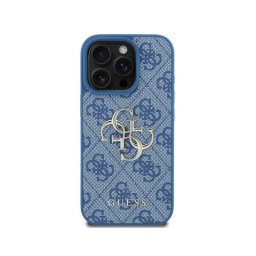 Guess Funda Para Iphone 16 Pro Max – Carcasa De Pu Azul Con Logo 4g Y Correa, Diseño Práctico Y Ajuste Preciso