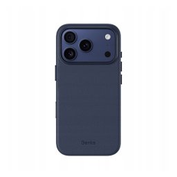 Benks Funda Para Iphone 17 Pro – Carcasa Con Magsafe Azul De Acabado Tipo Piel, Resistente Y Con Botón De Cámara Con Ajuste Preciso