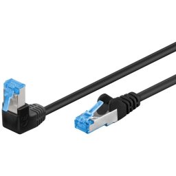 Cable de red Goobay 51556 0,5 m Cat6a S/FTP RJ-45 Negro/Azul