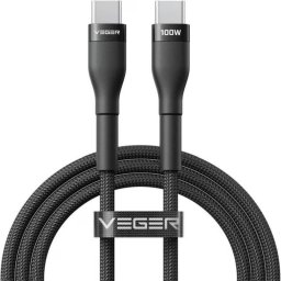 Cable USB-C a USB-C Veger 100W PD 1,5 m Negro Nylon
