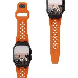 Correa UAG Monarch FKM para Apple Watch Ultra/Ultra 2/Ultra 3 naranja y negro