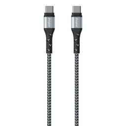 Cable USB-C GÉNÉRIQUE C521CKSL 2 m nylon trenzado negro/plata