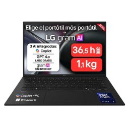 Portátil LG gram 14Z90U 14" Intel Core Ultra 7 355 32GB 512GB SSD Intel Graphics Windows 11