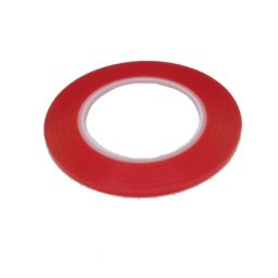 Rollo De Cinta Adhesiva Doble Cara Superfuerte Roja 0,2 Cm