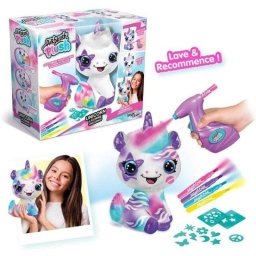 Canal Toys Kit unicornio peluche personalizable 33 cm con aerógrafo eléctrico