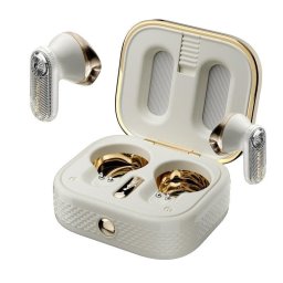 Auriculares Blackview Airbuds K2 inalámbricos Bluetooth 6.0 para niños diseño mascota blanco dorado