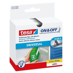 Cinta de velcro TESA blanco 20 mm x 2,5 m