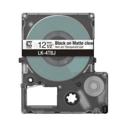 Cartucho de etiquetas Epson C53S672065 negro transparente 1,2 cm