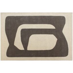 Unique Alfombra tufting 100% lana con motivos abstractos - 200 x 290 cm - Gris y blanco - 2400g/m² - AVOLTO