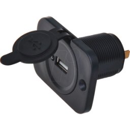 FREI KFZ 019004 - Coche - Toma de carga USB, 12/24V, 5V/2,1A, integrada, con tapa