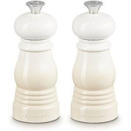 Le Creuset Mini juego de molinillos de sal y pimienta de 12,5 cm Meringue crema
