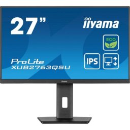 Monitor iiyama ProLite XUB2763QSU-B1 27″ QHD 100Hz IPS Eye Safe Hub USB Altura Ajustable