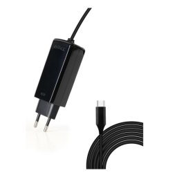 Cargador TooQ TQLC-USBCGAN45PD-C GaN 45W USB-C PD/ Cable 1,8m/ Negro