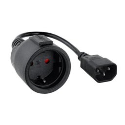 Cable adaptador Nanocable 10.22.0902 C14 macho a CEE7 hembra 16A 50cm negro