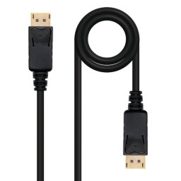 Cable DisplayPort Nanocable 10.15.2300 0.5m 1.2 4K 20 Pines Macho-Macho Negro