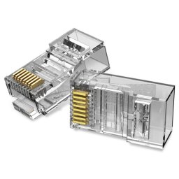 Conector RJ45 Vention IDBR0 Cat5e UTP 50 unidades Transparente/Plata Cobre puro