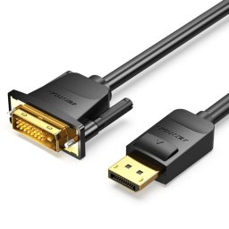 Cable Conversor Vention HAFBG DisplayPort a DVI Macho 1.5m Negro 1080P@60Hz