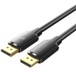 Cable DisplayPort Vention HAKBL 1.2 10m 4K@60Hz Macho-Macho sin pestillos Negro