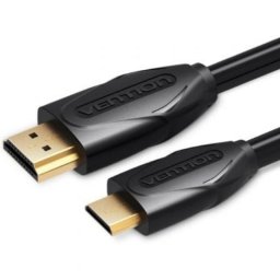 Cable HDMI Vention VAA-D02-B200 2m Mini HDMI a HDMI Macho Conector Oro 1080p 3D