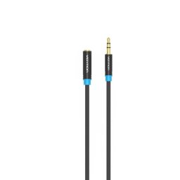 Cable Estéreo Vention VAB-B06-B150-M Jack 3.5 Macho-Hembra 1.5m Dorado Negro