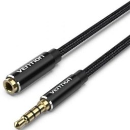 Cable Estéreo Vention BHCBJ Jack 3.5 Macho a Hembra 5m Negro