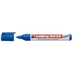 Marcador Permanente Edding 8030 NLS High-Tech Punta Redonda Azul 1,5 mm