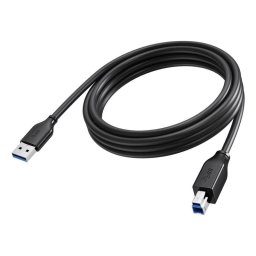 Cable USB Vision 3 m USB A a USB B 2.0 5 Gbit/s Negro