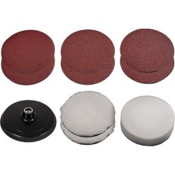 Juego de accesorios Einhell para lijar y pulir universal 15 cm 9 piezas