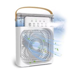 Ventilador de Sobremesa Dam Electronics 5W 3 Velocidades Nebulizador Luz RGB 600ml Ultra Silencioso
