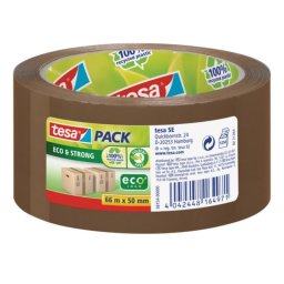 Cinta adhesiva Tesa Packband eco&strong 50 mm x 66 m marrón