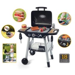 Barbacoa infantil Smoby con plancha, parrilla y 18 accesorios