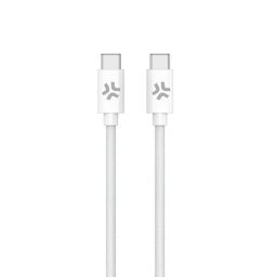 Cable USB-C a USB-C CELLY 1,5 m Trenzado Carga Rápida 100W Blanco
