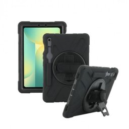 Funda Mobilis 072006 para Galaxy Tab S10 FE/S9 FE/S9 silicona negra con bandolera