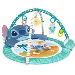 Alfombra de actividades Bright Starts Disney Baby Stitch 3 en 1 acolchada con juguetes sensoriales
