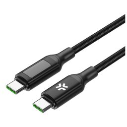 Cable USB C Celly USBCUSBC100WLED 2 m carga rápida 100W negro