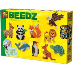 Kit de mosaico SES Creative Beedz 06207 3500 piezas multicolor y mapa educativo